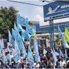 Aksi Buruh  6.000 Orang Geruduk Pabrik Michelin Indonesia Cikarang Menolak PHK