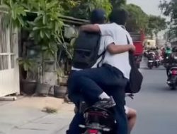 Aksi Pelajar SMP Bonceng Empat Tanpa Helm di Ciputat Viral di Media Sosial