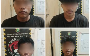 Barang Bukti dan Empat Pelaku Kasus Dugaan Peredaran Tembakau Sintetis di Kebon Jeruk