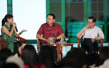 Gustika Hatta, Ahok dan Tom Lembong dalam Diskusi Memperingati Sumpah Pemuda di DPP PDIP