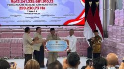 Prabowo Saksikan Penyerahan Uang Rp 13,24 T Hasil Penertiban Kawasan Hutan